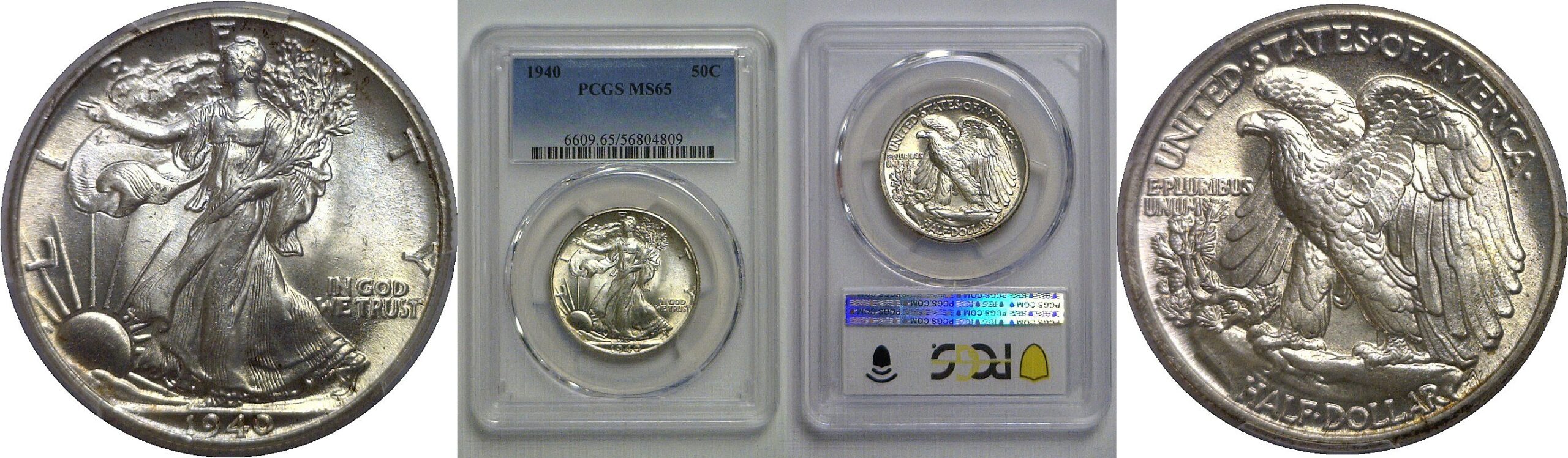 1940 Walking Liberty Half Dollar   PCGS MS-65
