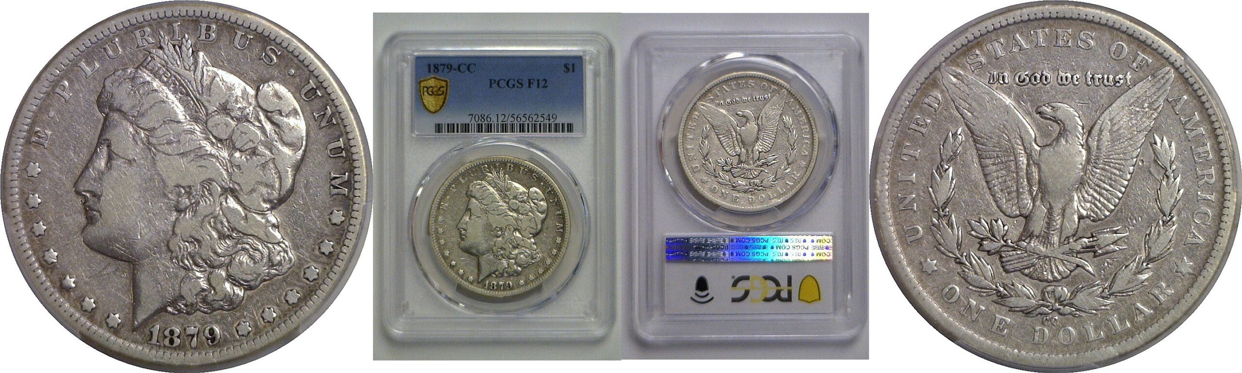 1879-CC Morgan Dollar   PCGS F-12