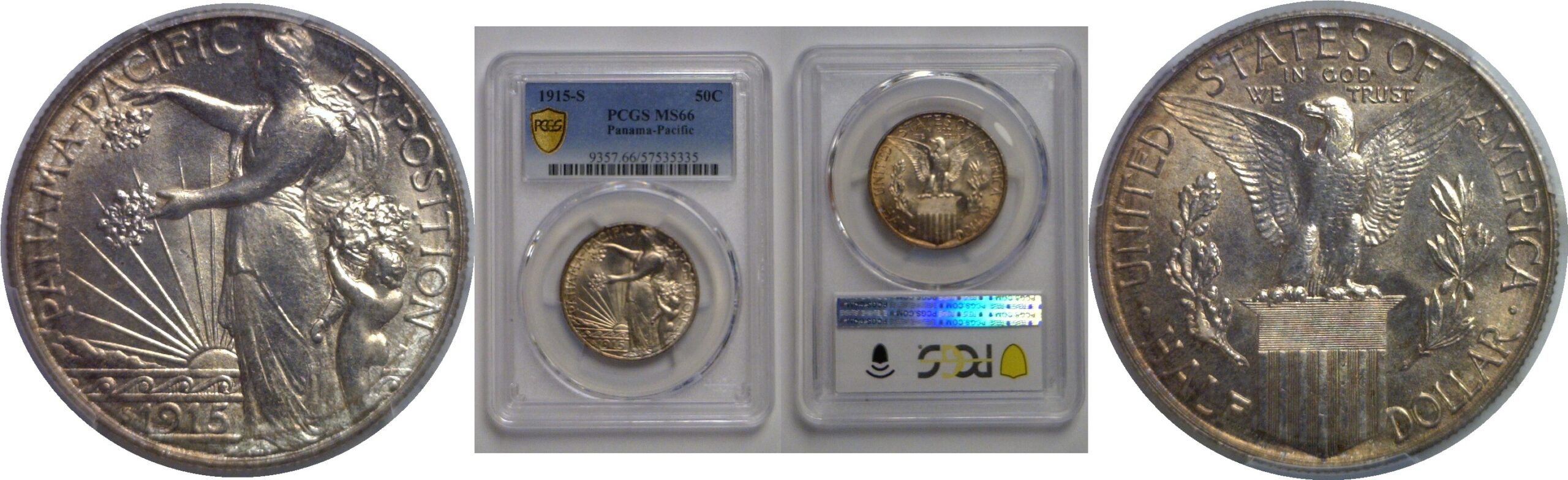 1915-S Panama-Pacific Commemorative Half Dollar   PCGS MS-66