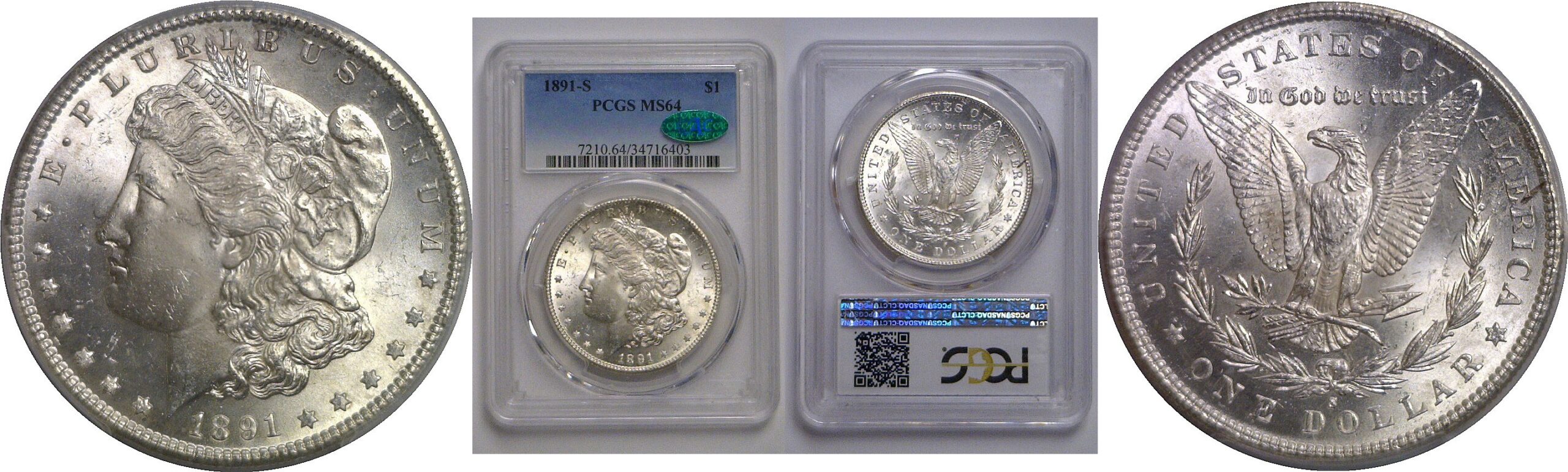 1891-S Morgan Dollar   PCGS MS-64  CAC
