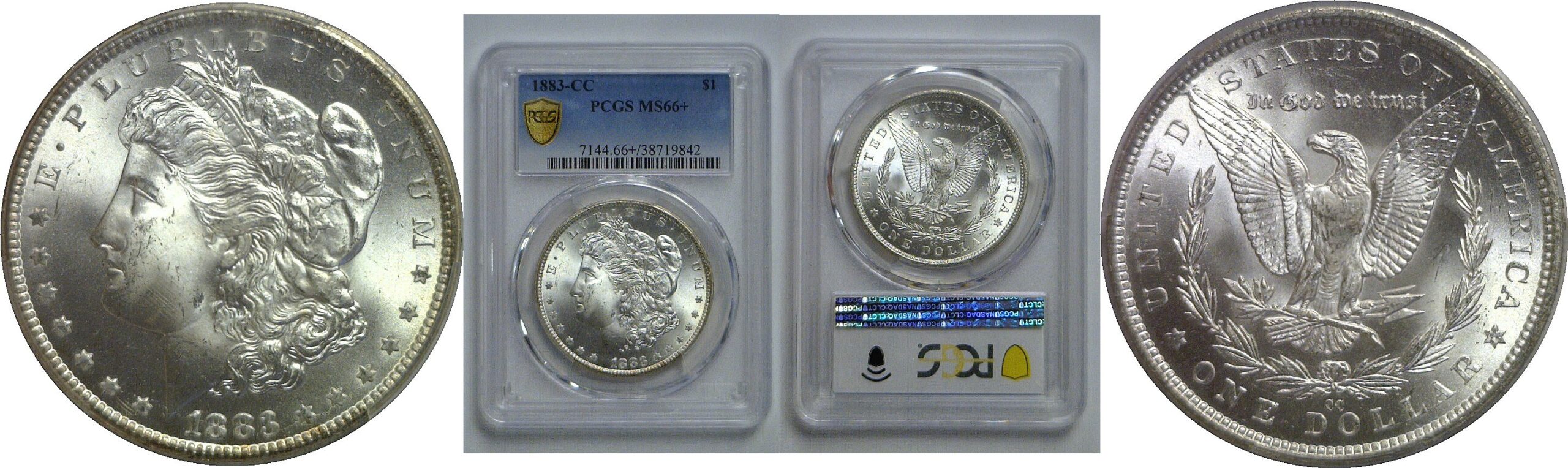 1883-CC Morgan Dollar    PCGS MS-66+