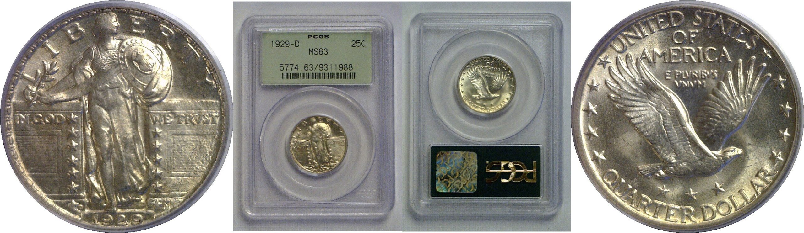 1929-D Standing Liberty Quarter   PCGS MS-63