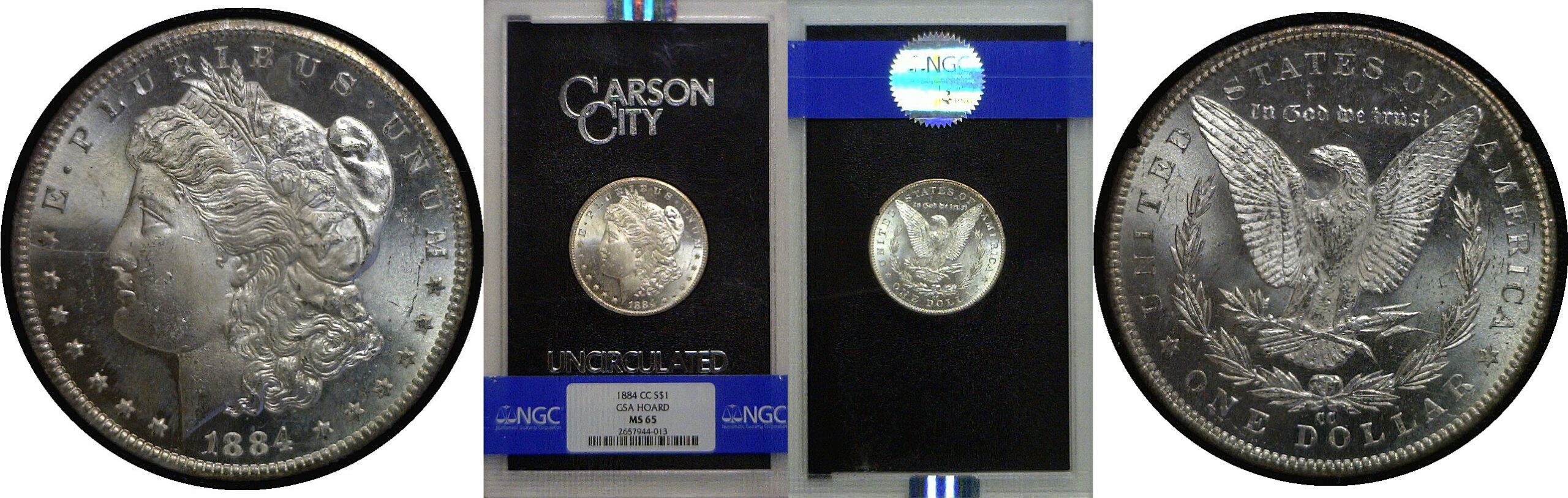 1884-CC Morgan Dollar   NGC MS-65   GSA Plastic