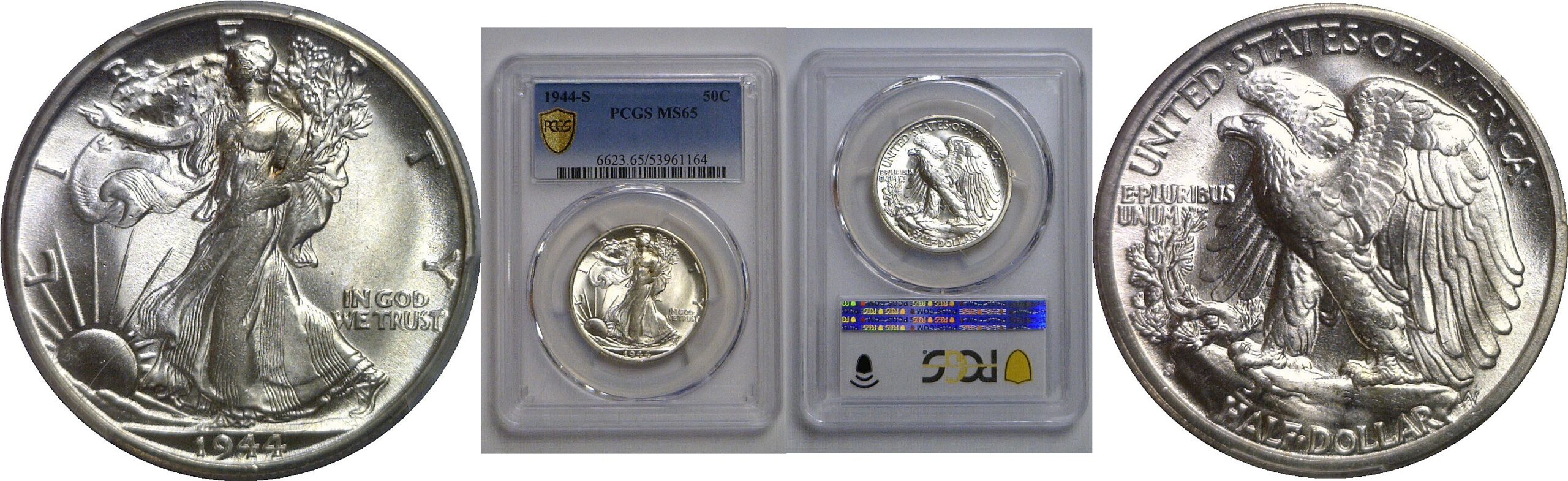 1944-S Walking Liberty Half Dollar   PCGS MS-65