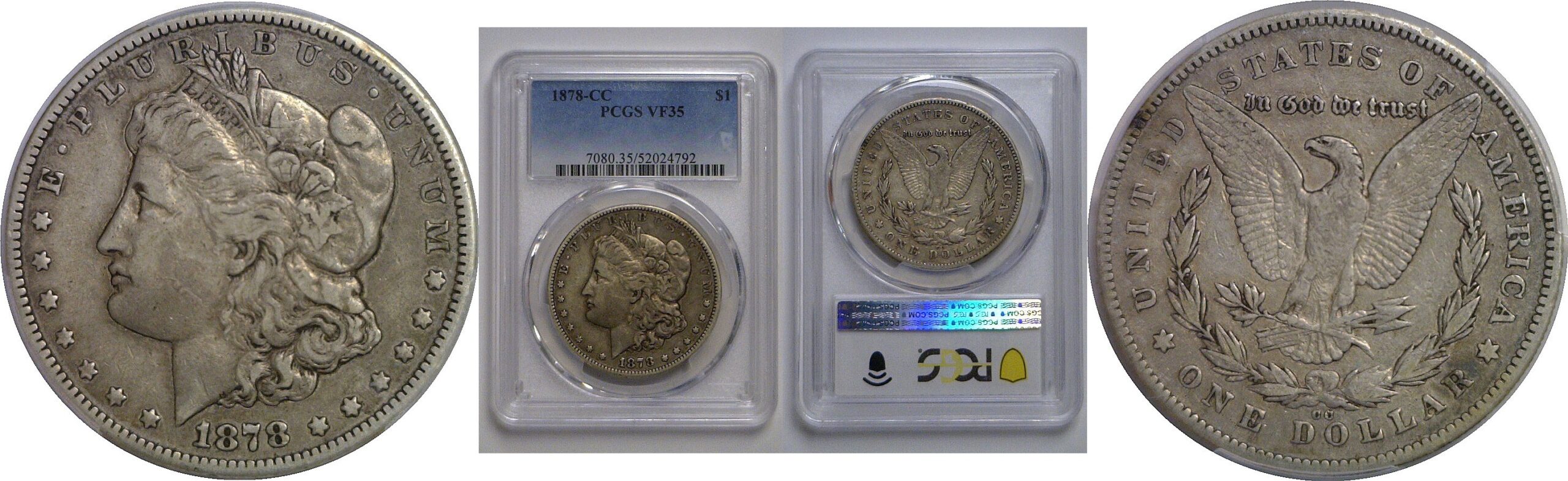 1878-CC Morgan Dollar   PCGS VF-35