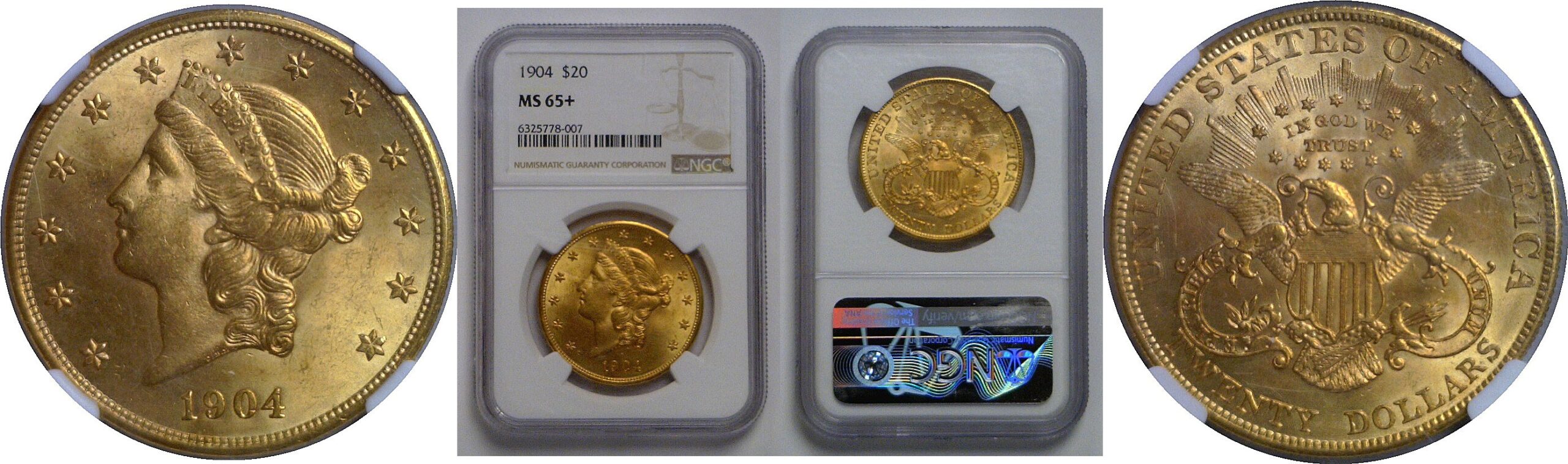 1904 $20 Liberty   NGC MS-65+