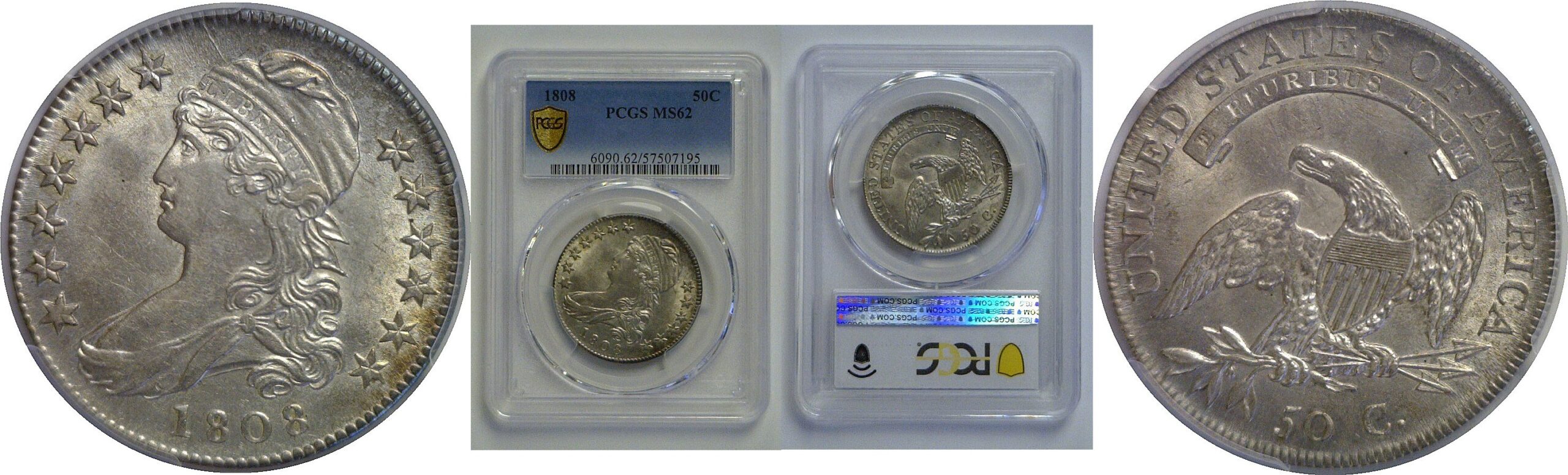 1808 Bust Half Dollar   PCGS MS-62