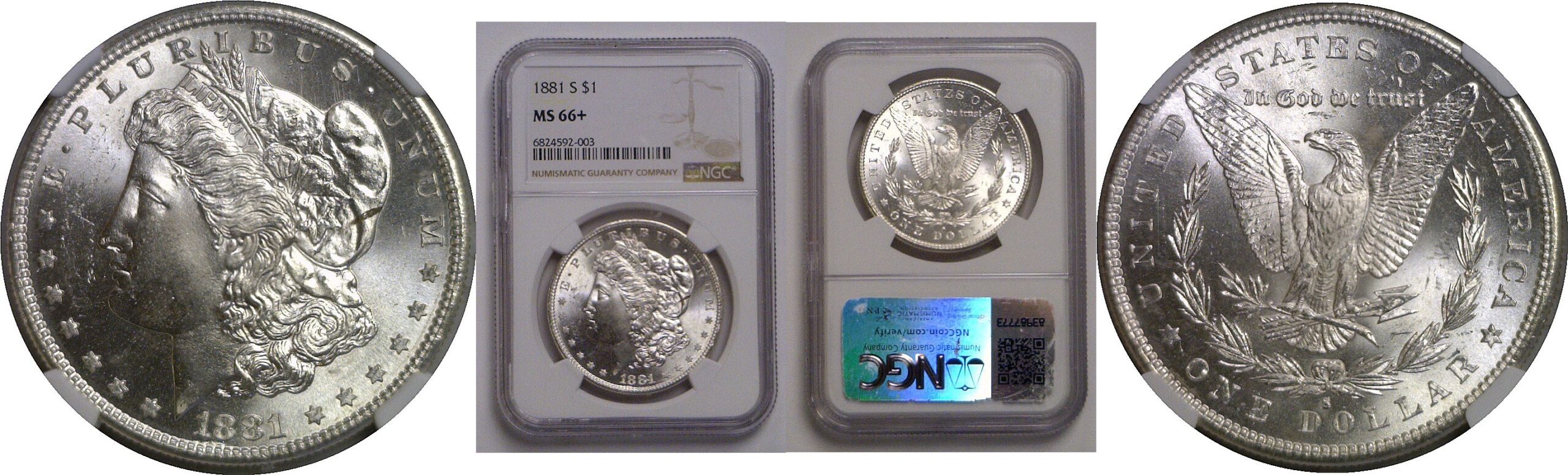 1881-S Morgan Dollar   NGC MS-66+