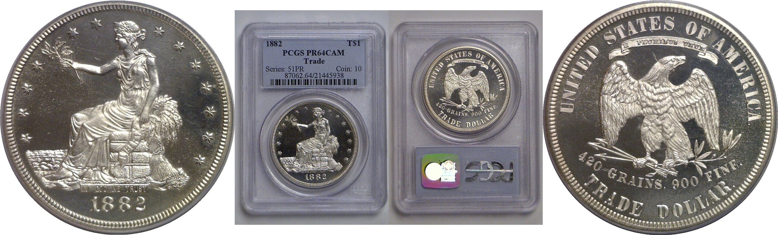1882 Trade Dollar   PCGS PR-64 CAM