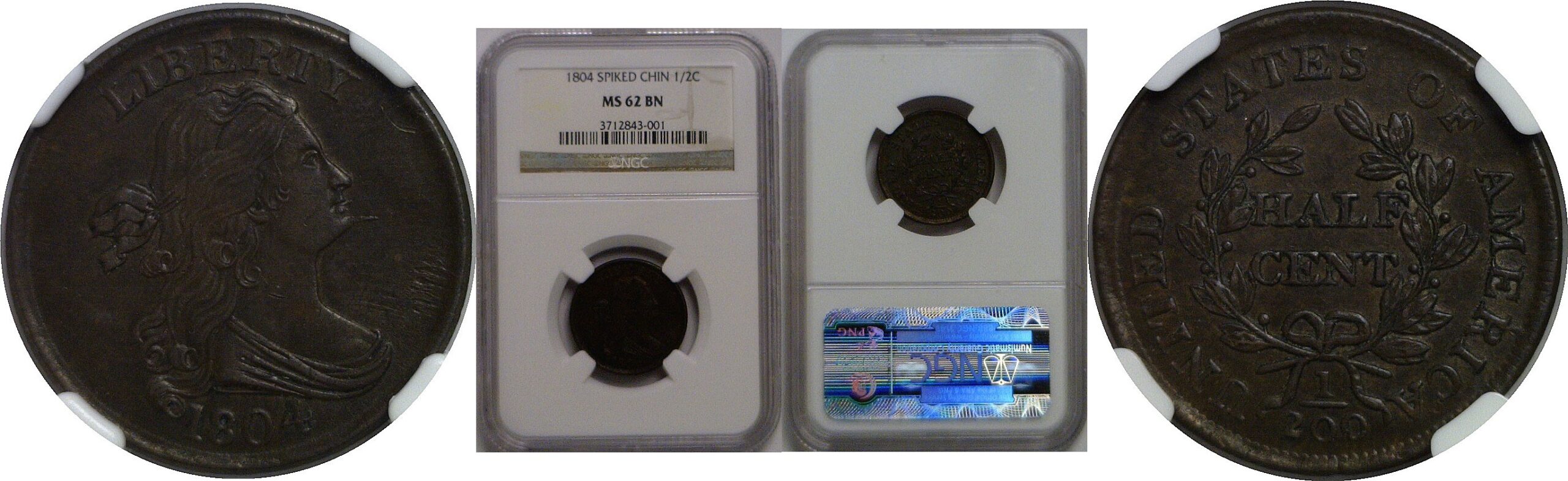 1804 Half Cent   NGC MS-62 BN