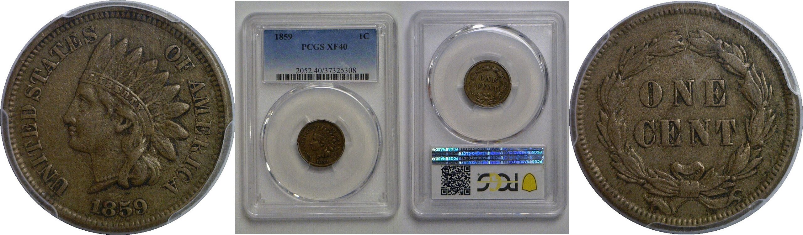 1859 Indian Head Cent   PCGS XF-40