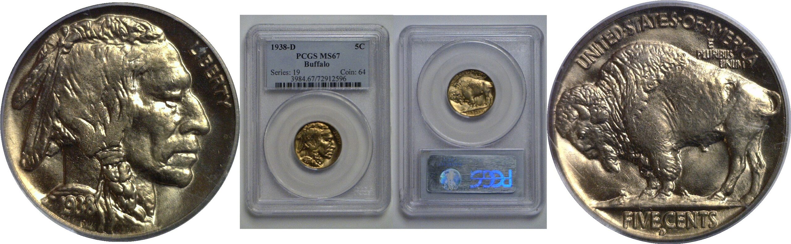 1938-D Buffalo Nickel   PCGS MS-67
