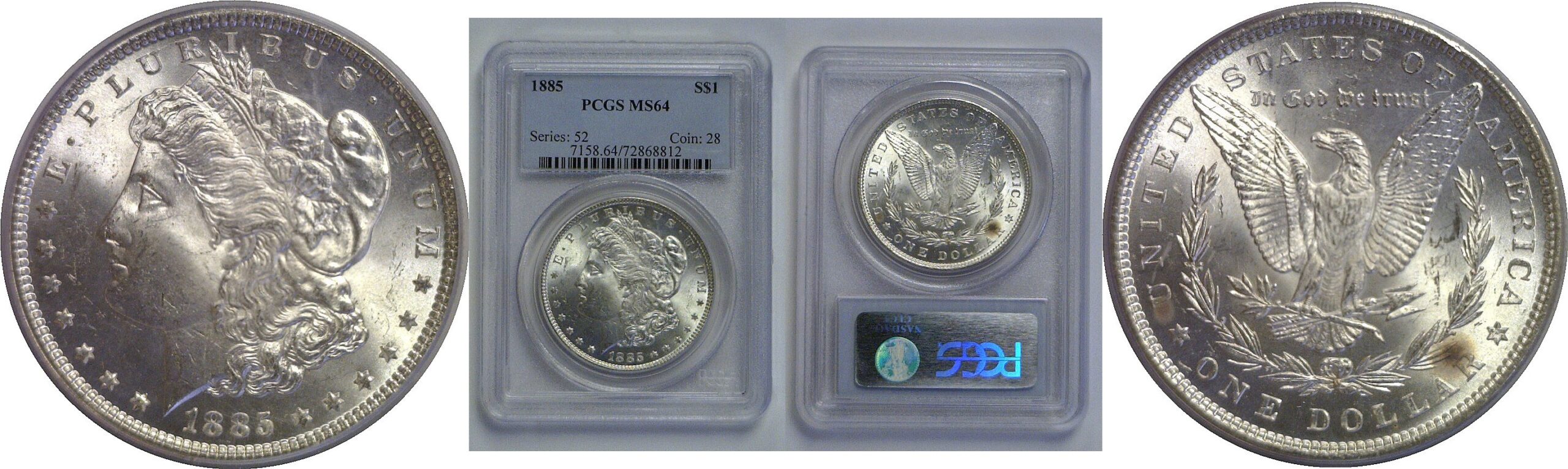 1885 Morgan Dollar   PCGS MS-64