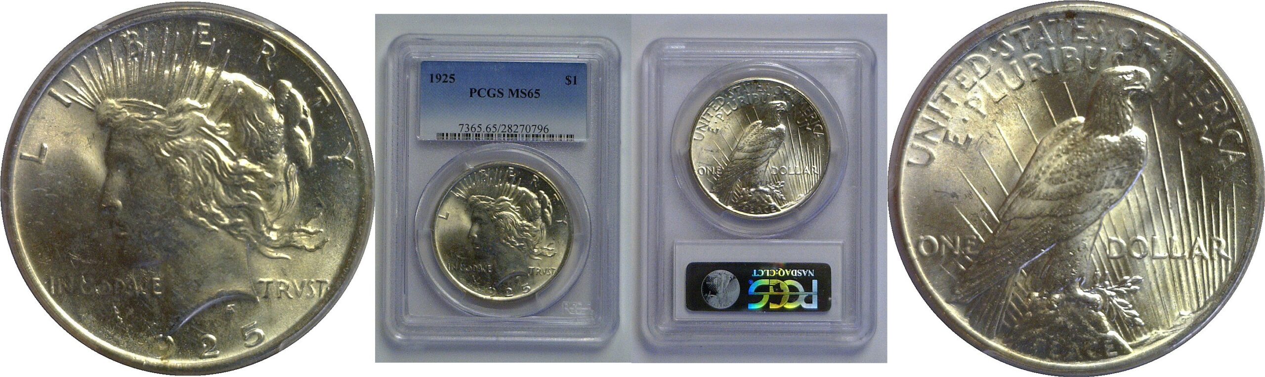 1925 Peace Dollar   PCGS MS-65