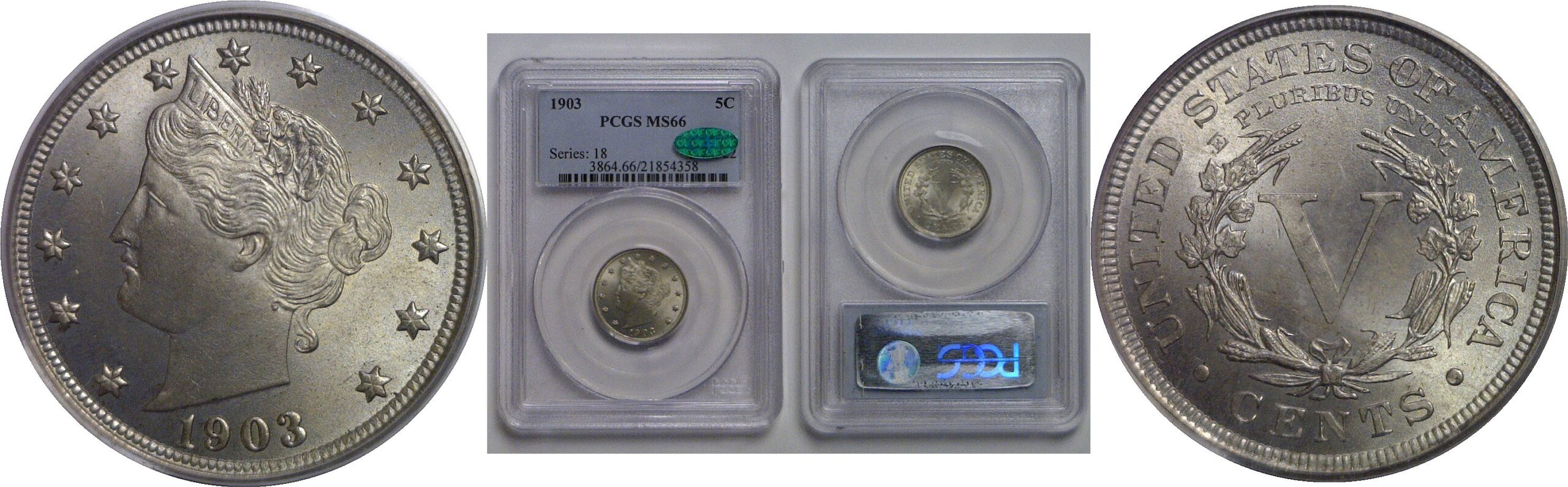 1903 Liberty Nickel   PCGS MS-66  CAC
