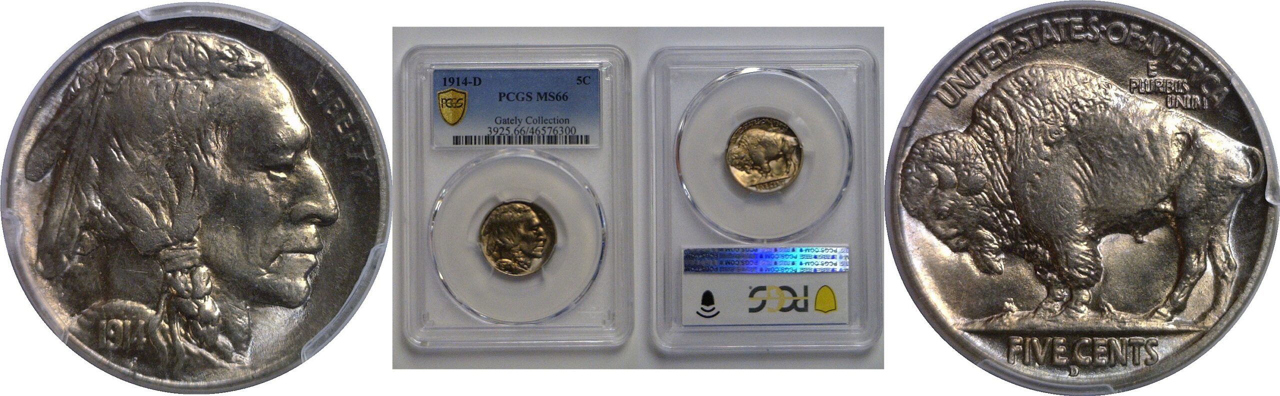 1914-D Buffalo Nickel   PCGS MS-66