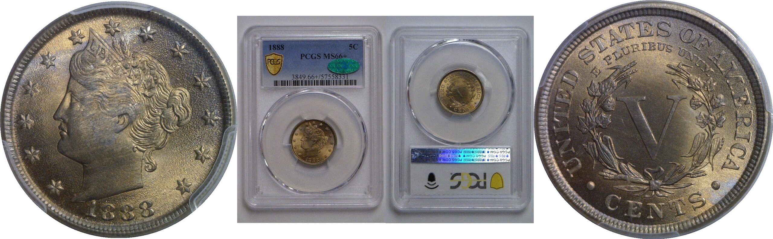 1888 Liberty Nickel   PCGS MS-66+ CAC
