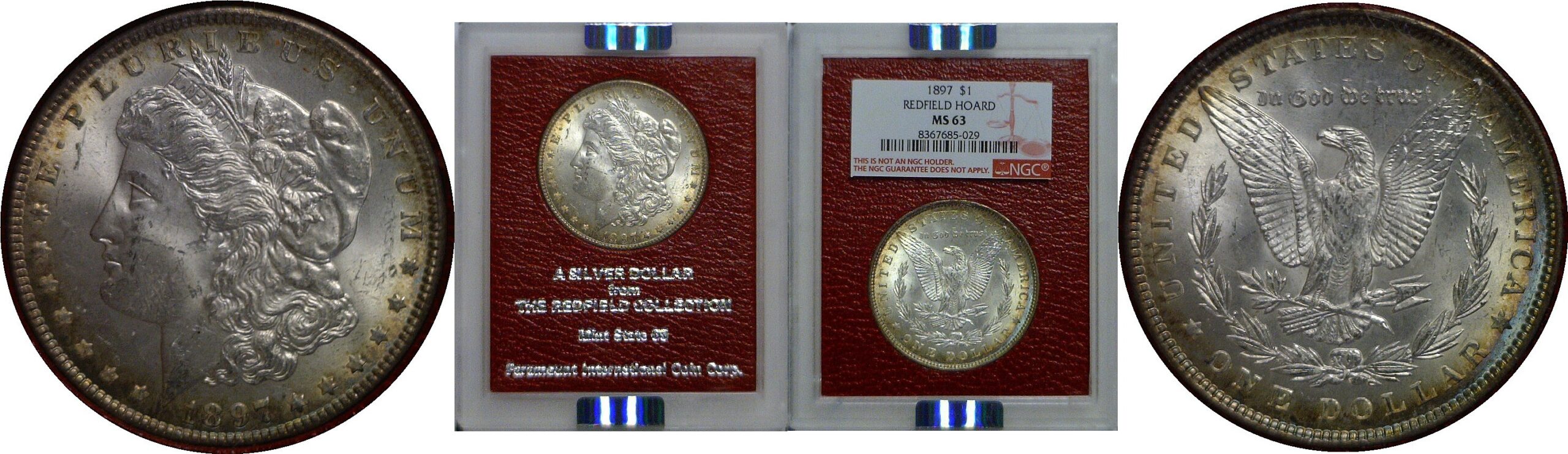 1897 Morgan Dollar   Redfield Hoard   NGC MS-63