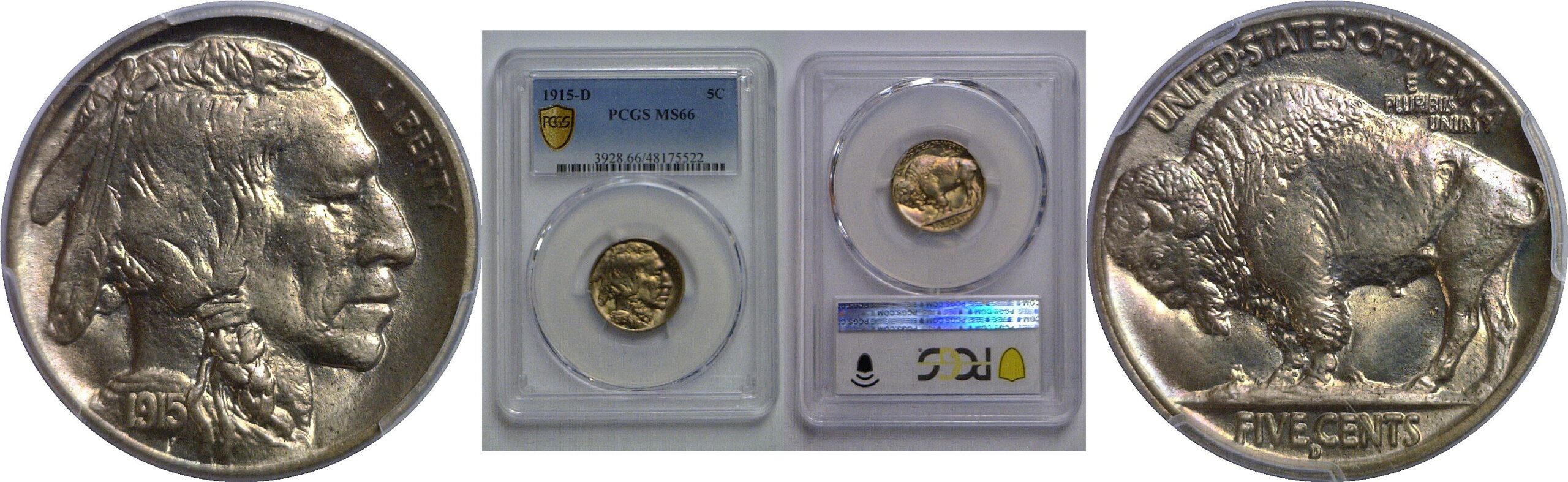 1915-D Buffalo Nickel   PCGS MS-66