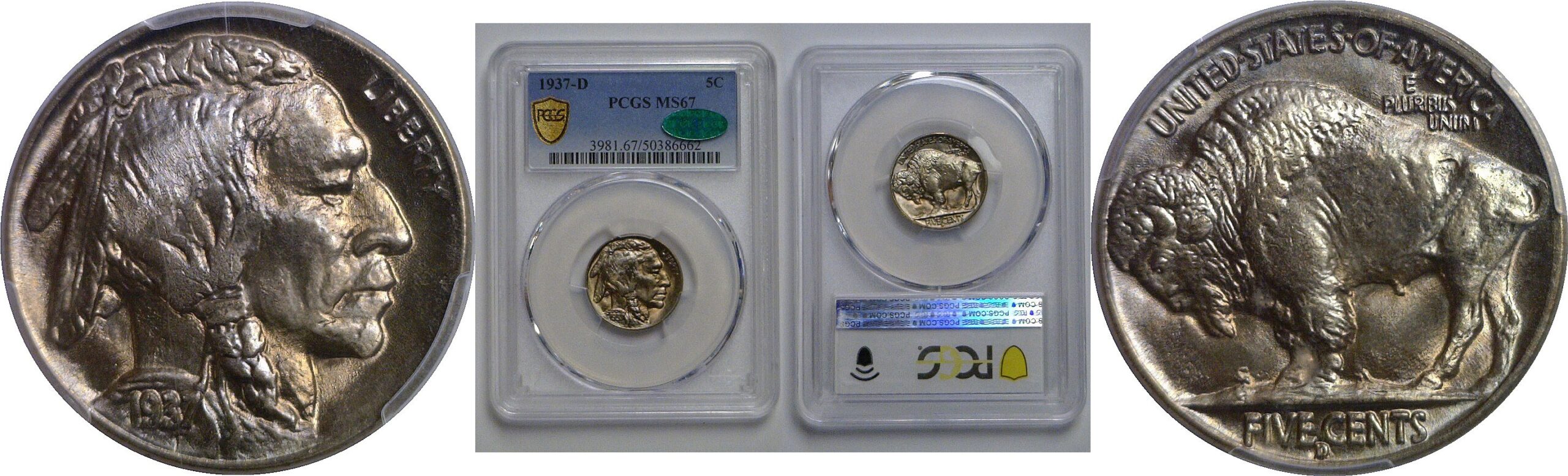 1937-D Buffalo Nickel   PCGS MS-67  CAC