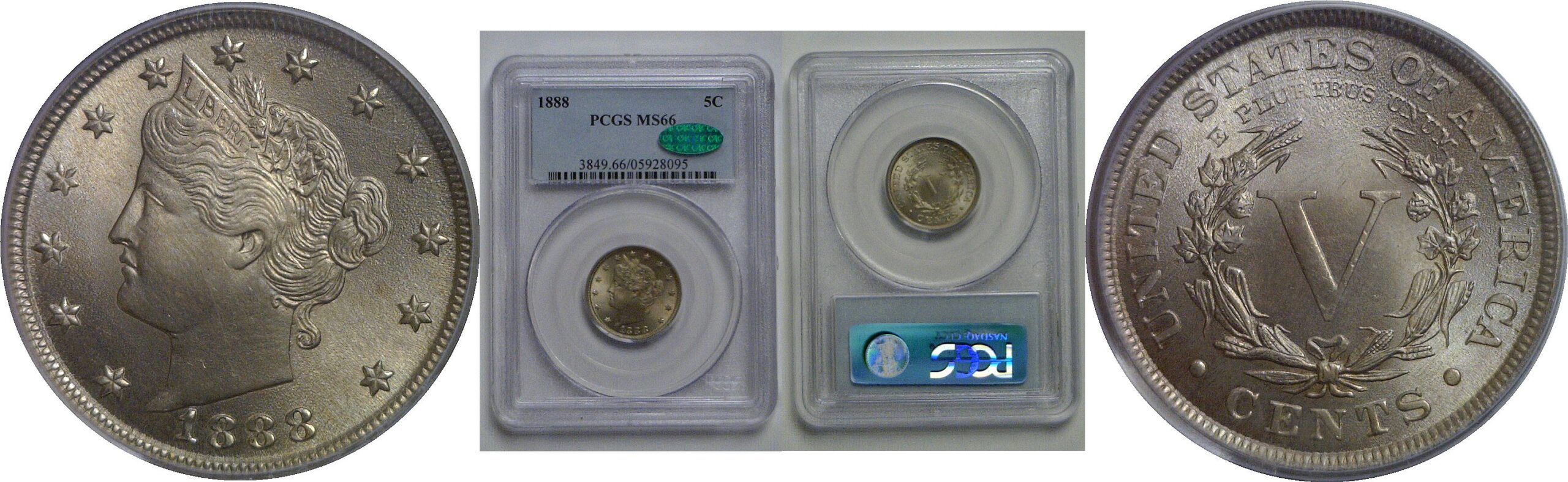 1888 Liberty Nickel   PCGS MS-66  CAC