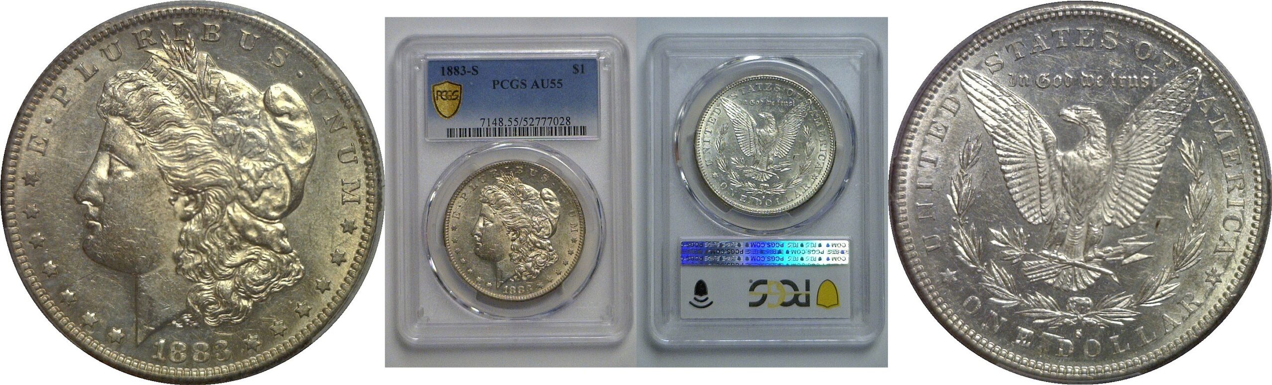 1883-S Morgan Dollar   PCGS AU-55