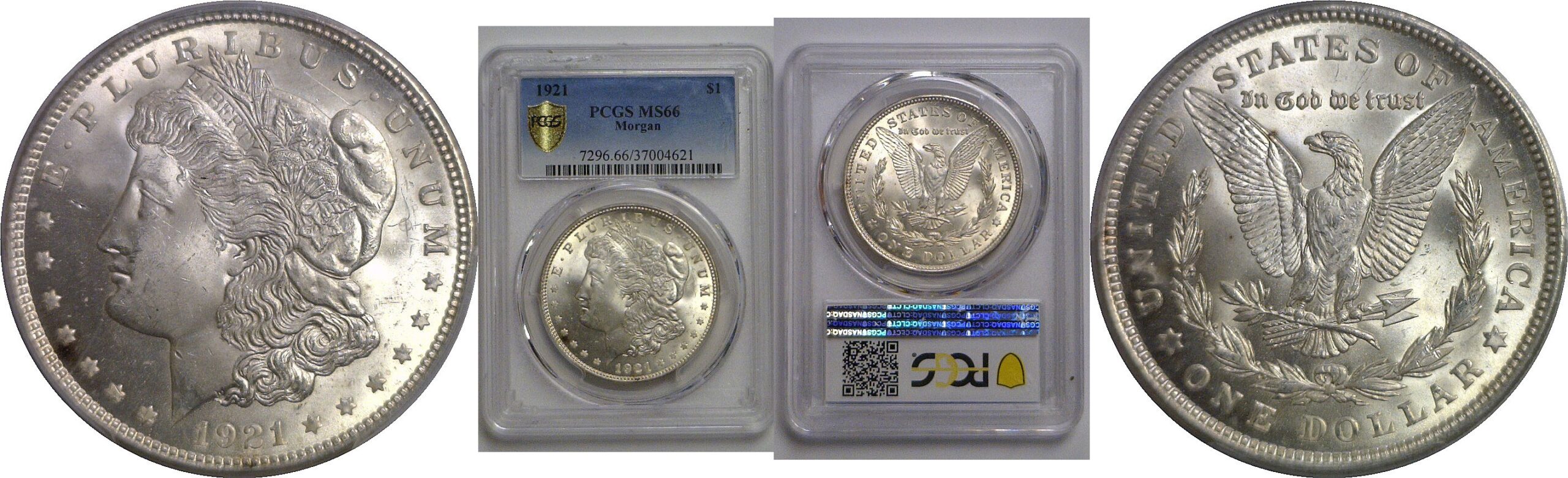 1921 Morgan Dollar   PCGS MS-66