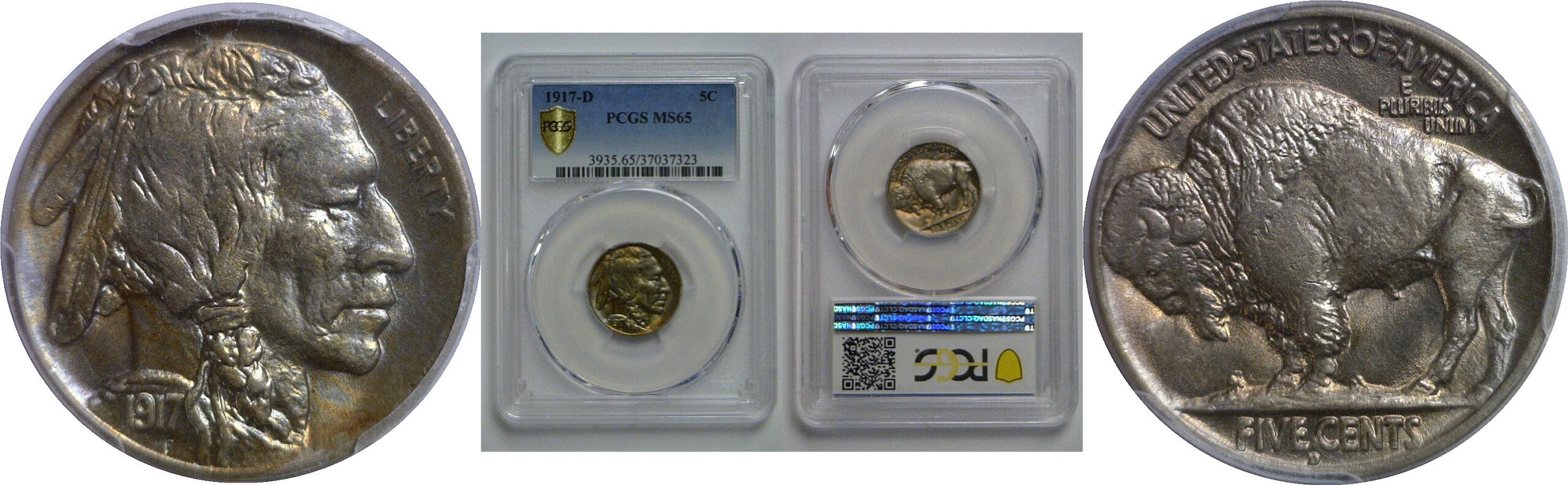 1917-D Buffalo Nickel   PCGS MS-65