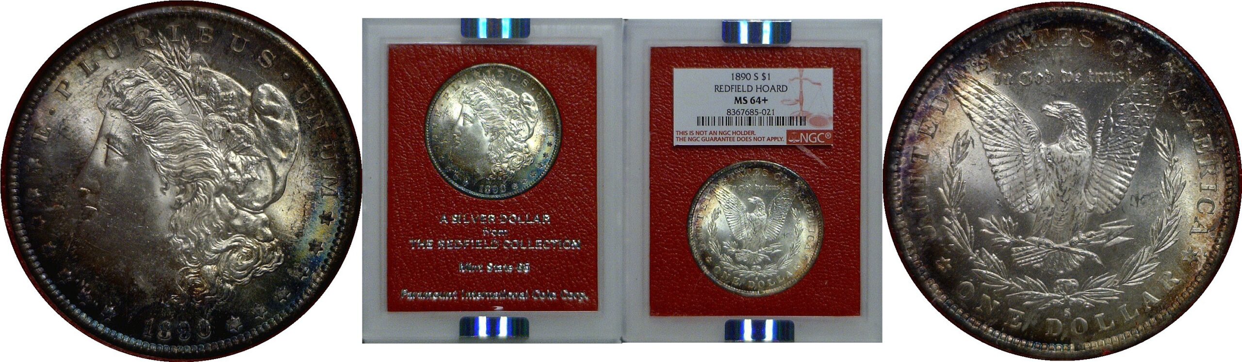 1890-S Morgan Dollar   Redfield Hoard   NGC MS-64+