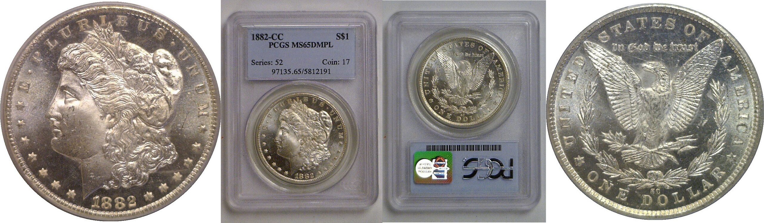 1882-CC Morgan Dollar   PCGS MS-65 DMPL