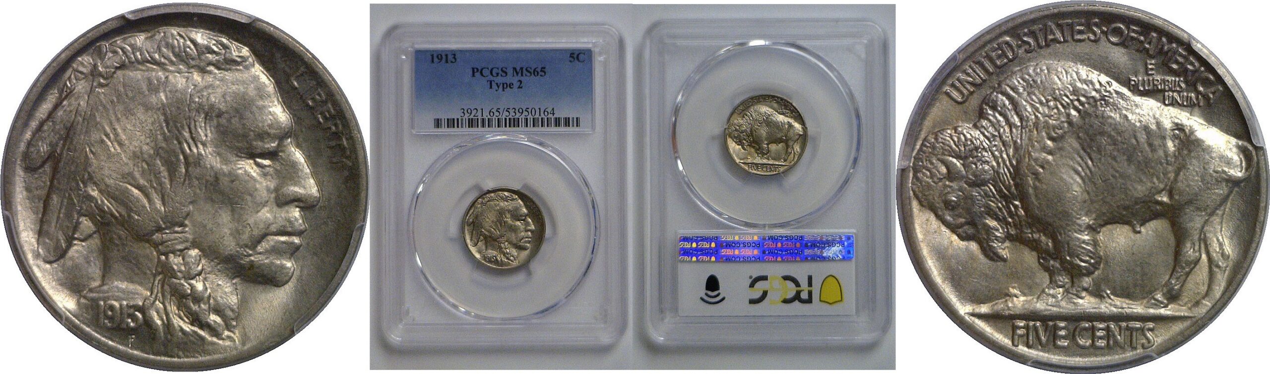 1913 T-2  Buffalo Nickel   PCGS MS-65