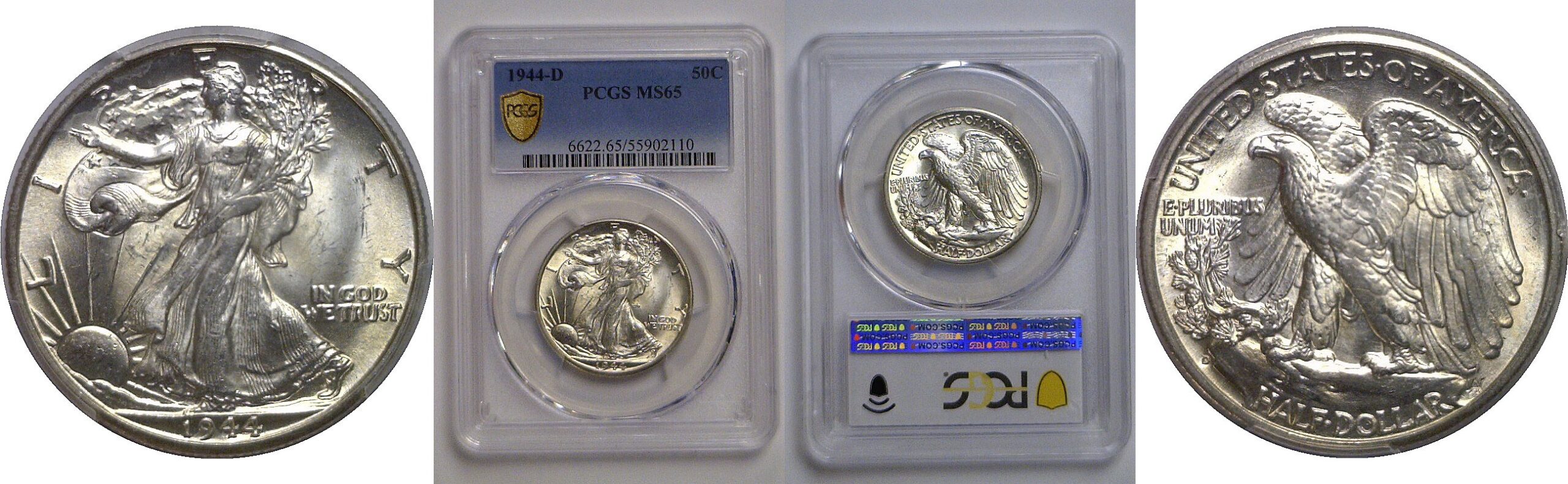 1944-D Walking Liberty Half Dollar   PCGS MS-65
