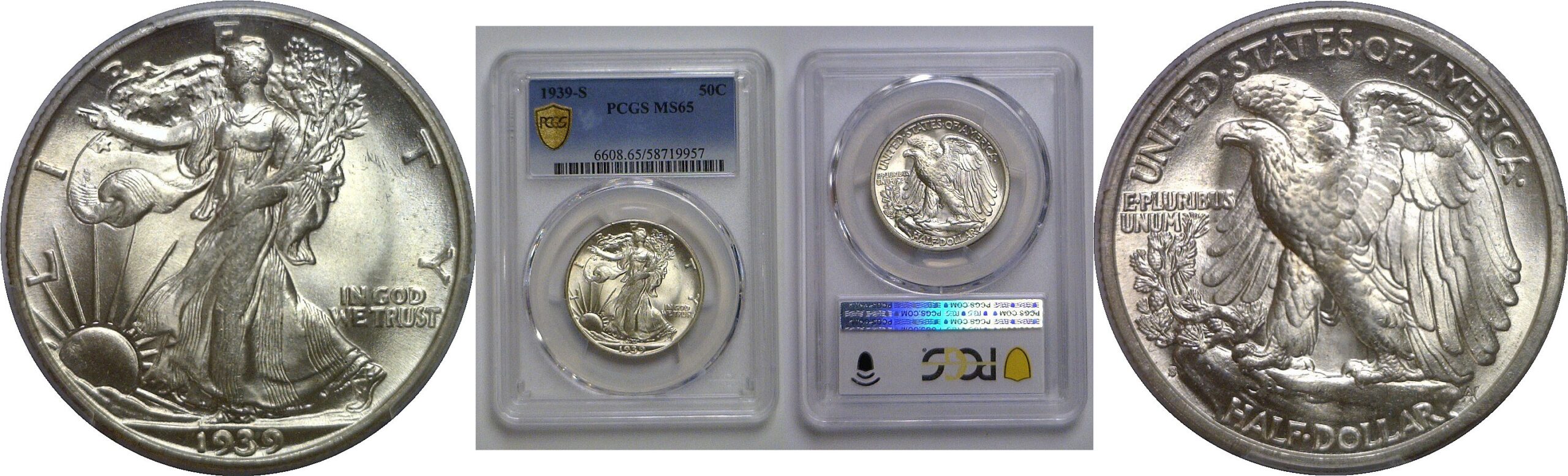 1939-S Walking Liberty Half Dollar   PCGS MS-65