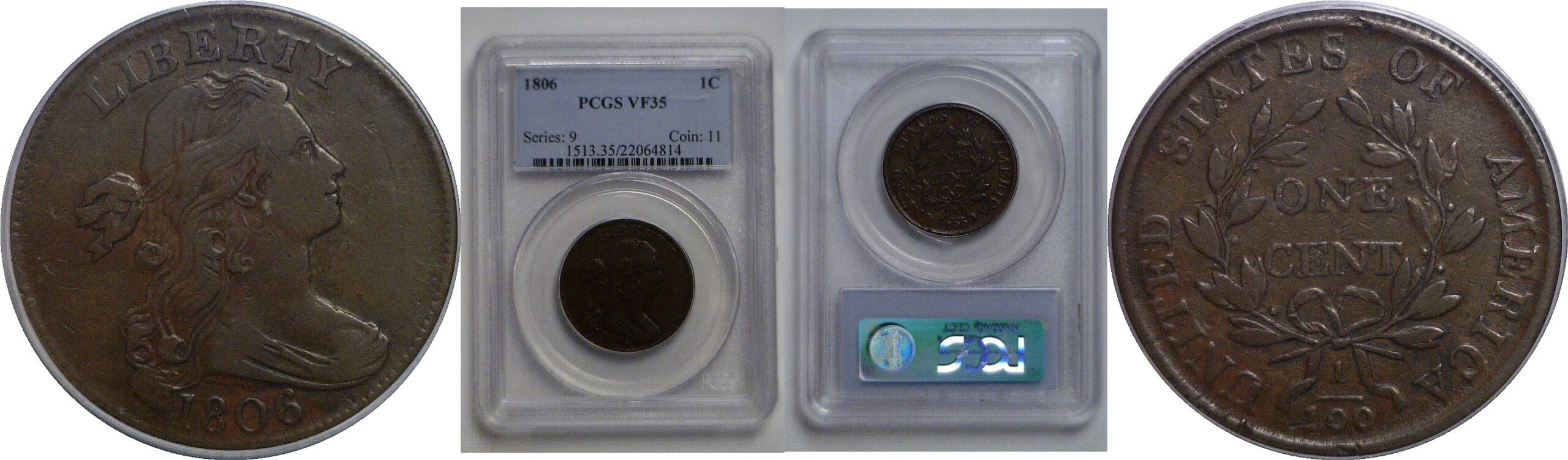 1806 Large Cent   PCGS VF-35