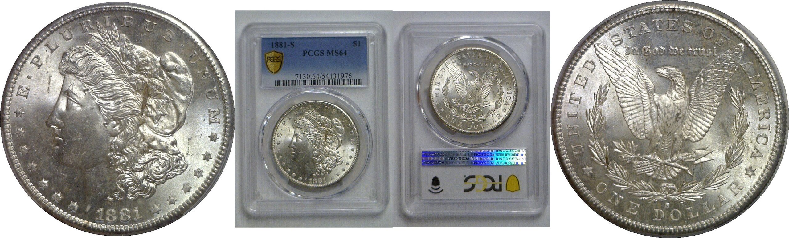 1881-S Morgan Dollar   PCGS MS-64