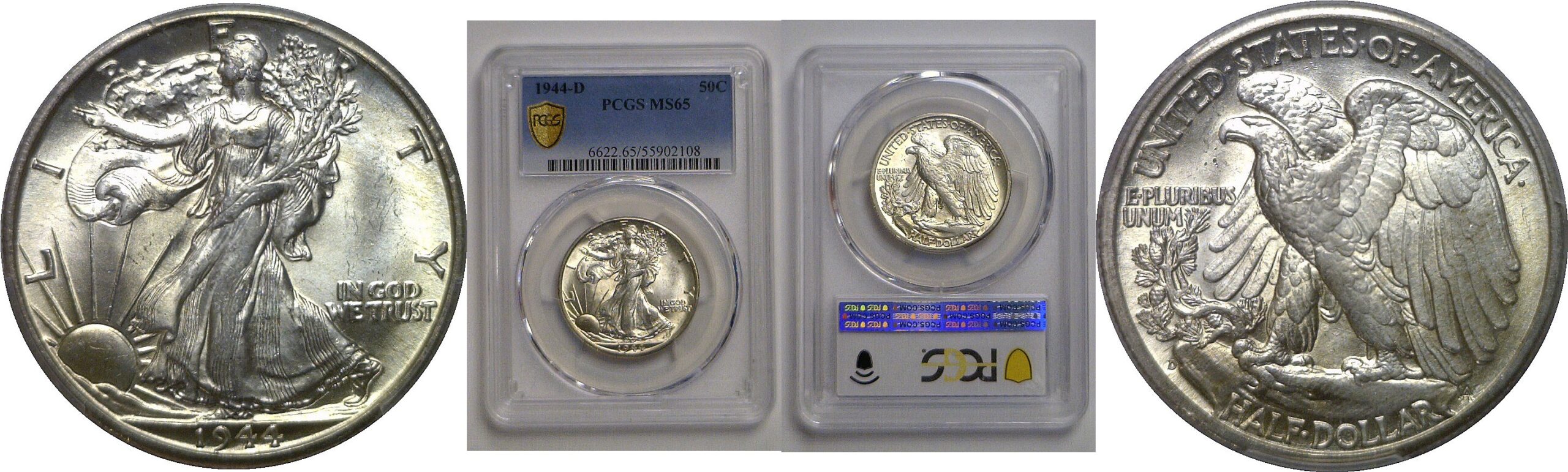1944-D Walking Liberty Half Dollar   PCGS MS-65