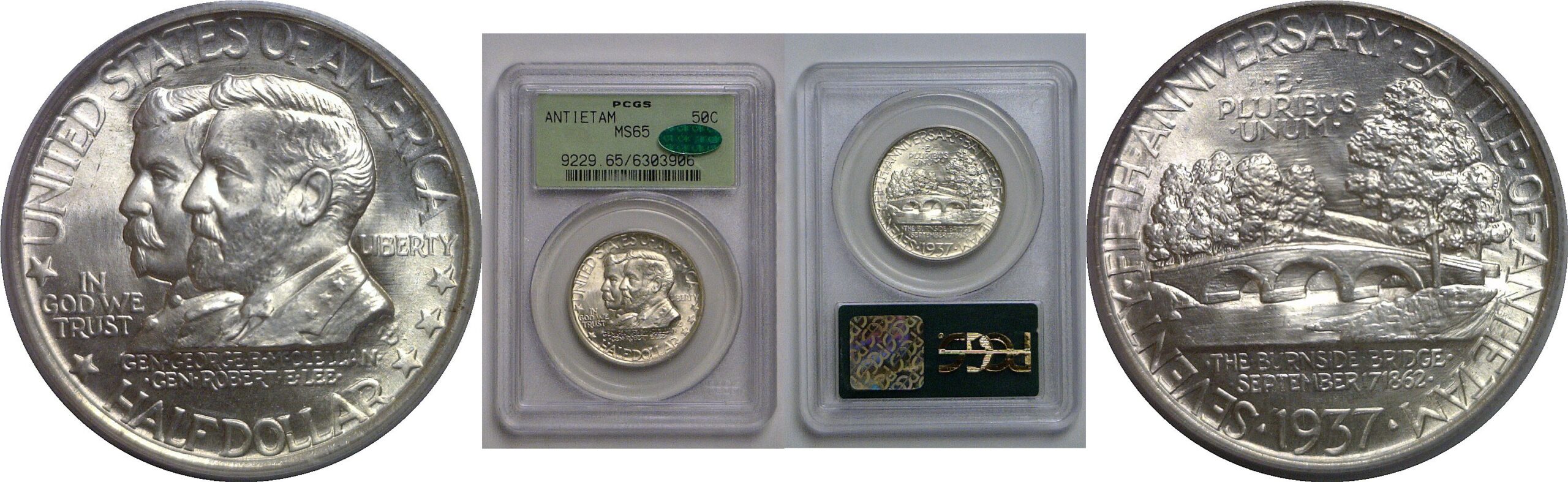 1937 Antietam Commemorative Half Dollar   PCGS MS-65 CAC