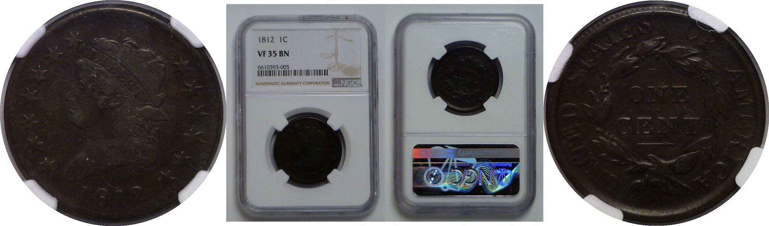 1812 Large Cent   NGC VF-35