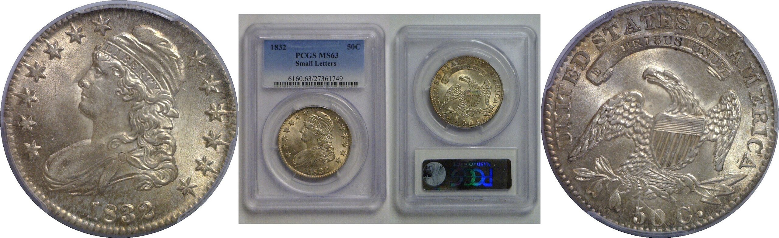 1832 Bust Half Dollar   PCGS MS-63