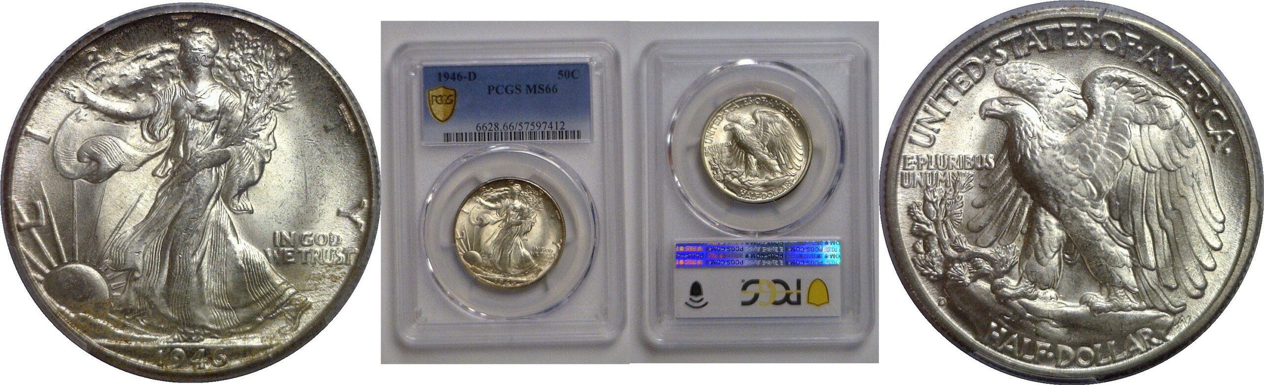1946-D Walking Liberty Half Dollar   PCGS MS-66