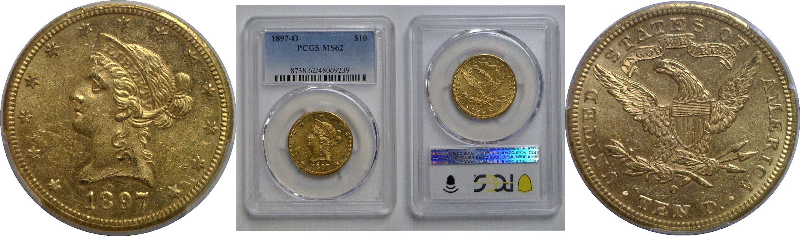 1897-O $10 Liberty   PCGS MS-62