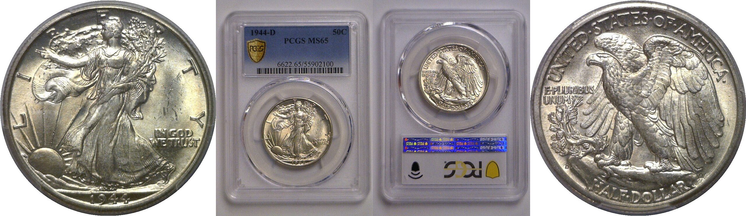 1944-D Walking Liberty Half Dollar   PCGS MS-65