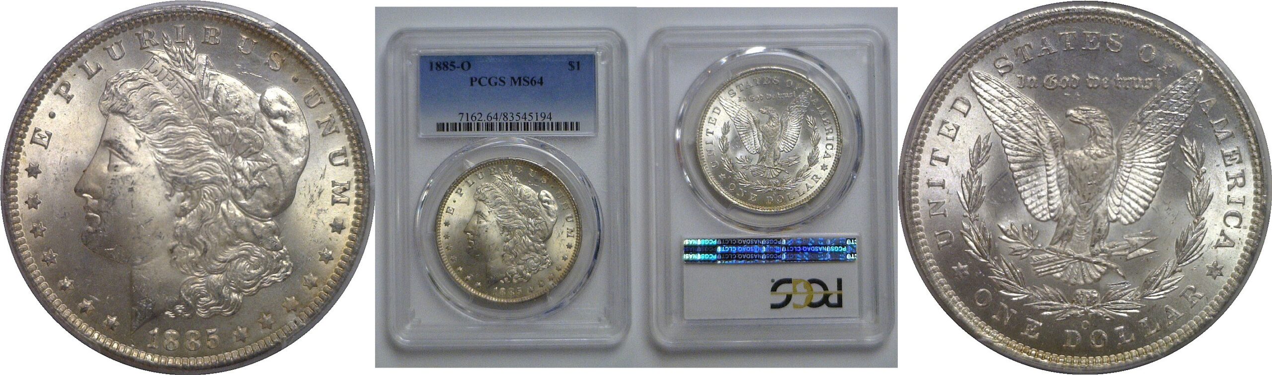 1885-O Morgan Dollar   PCGS MS-64