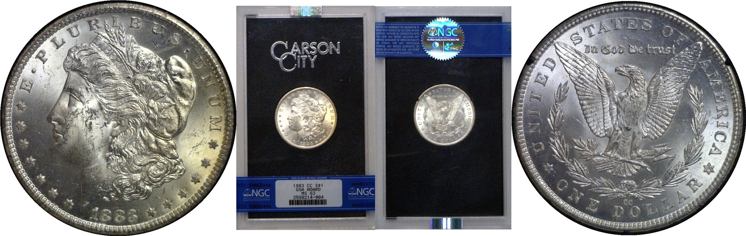 1883-CC Morgan Dollar   NGC MS-63   GSA Plastic