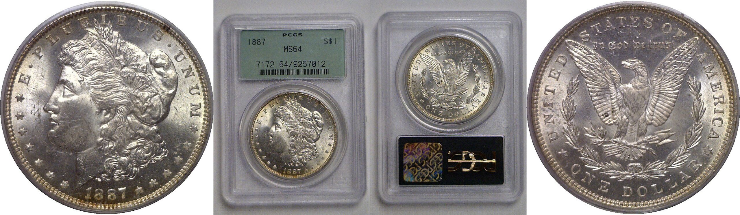 1887 Morgan Dollar   PCGS MS64