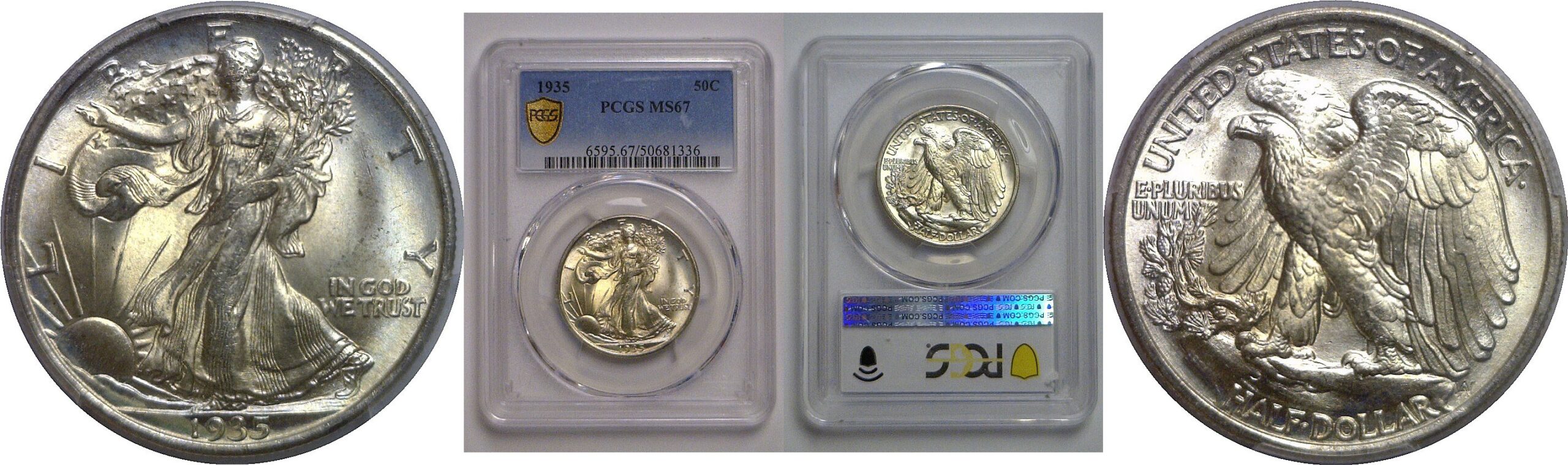 1935 Walking Liberty Half Dollar   PCGS MS-67