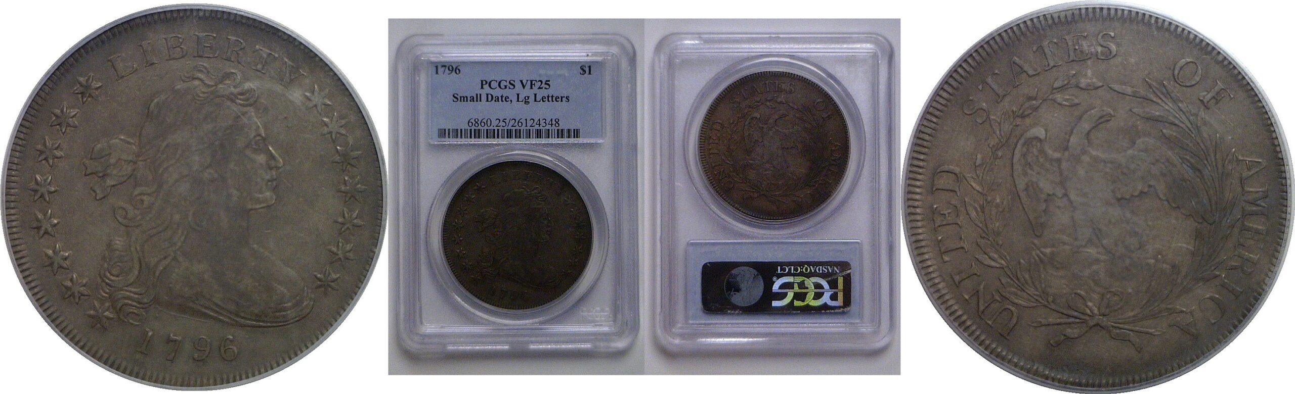 1796 Bust Dollar   PCGS VF-25