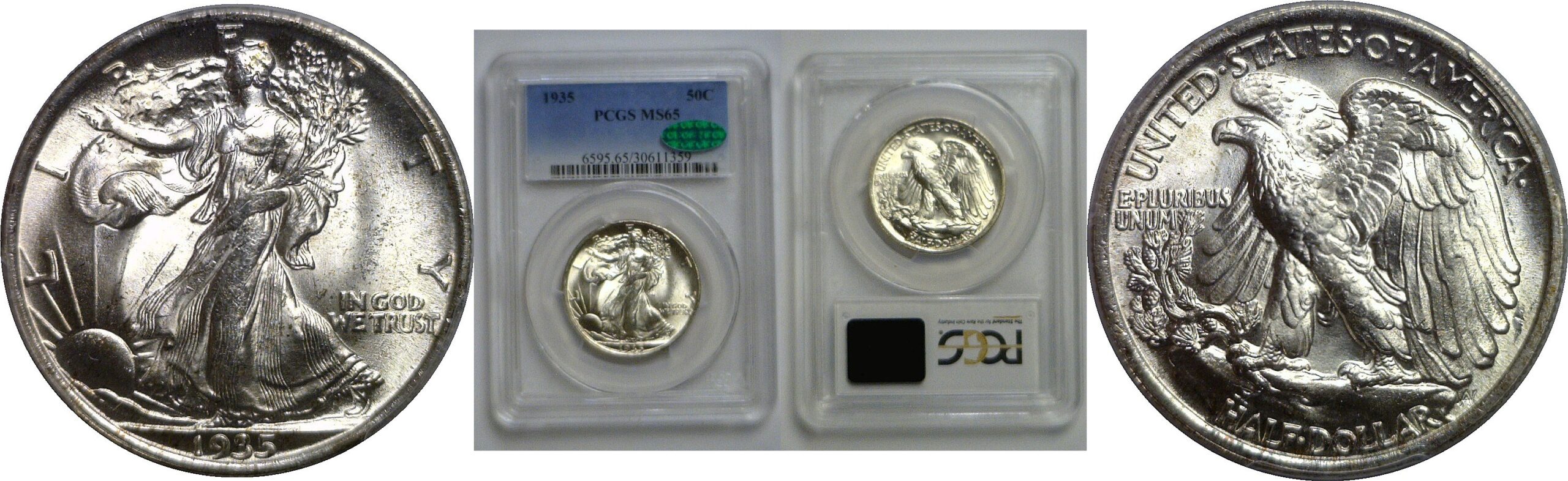 1935 Walking Liberty Half Dollar   PCGS MS-65  CAC