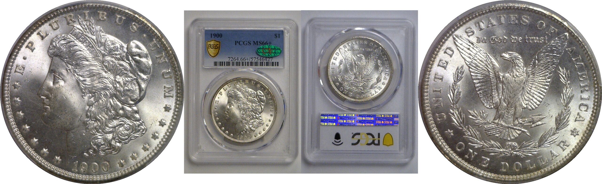 1900 Morgan Dollar   PCGS MS-66+  CAC