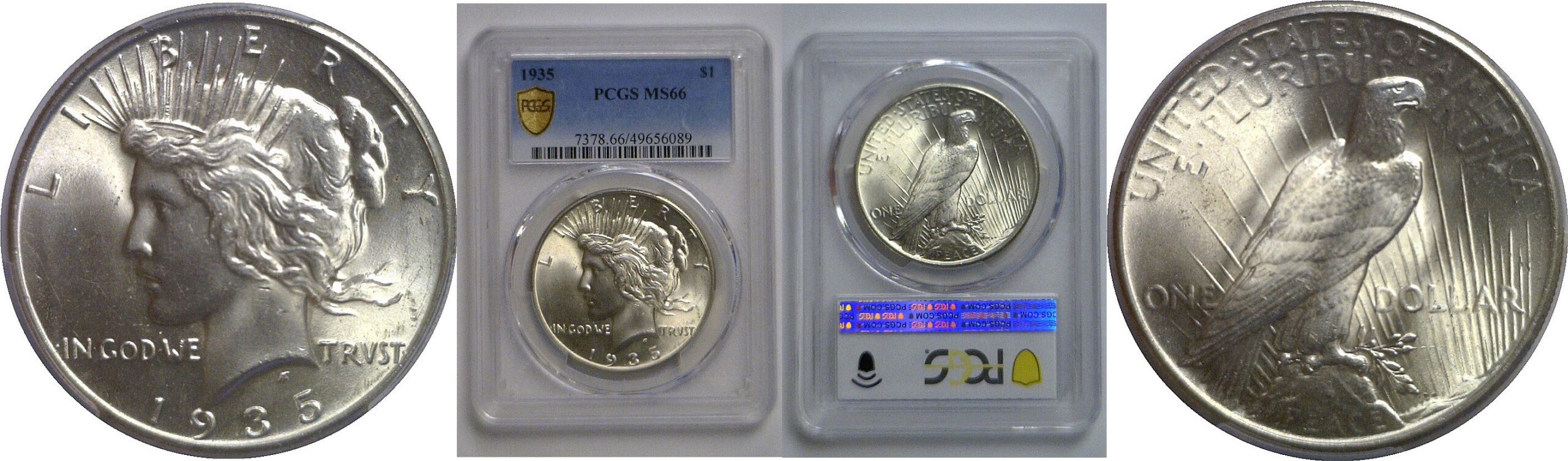 1935 Peace Dollar   PCGS MS-66